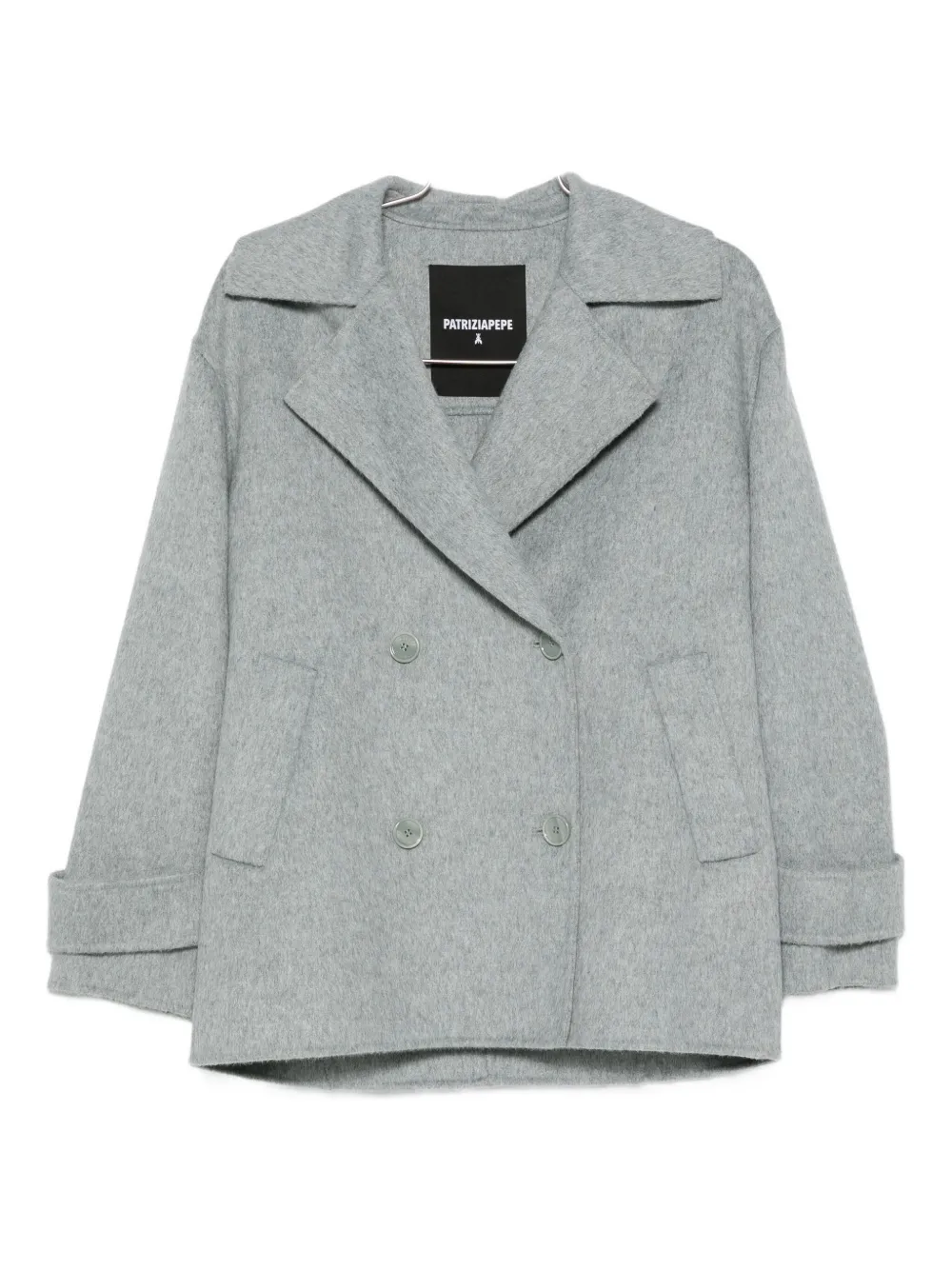 Patrizia Pepe double-breasted long-sleeve jacket Grijs