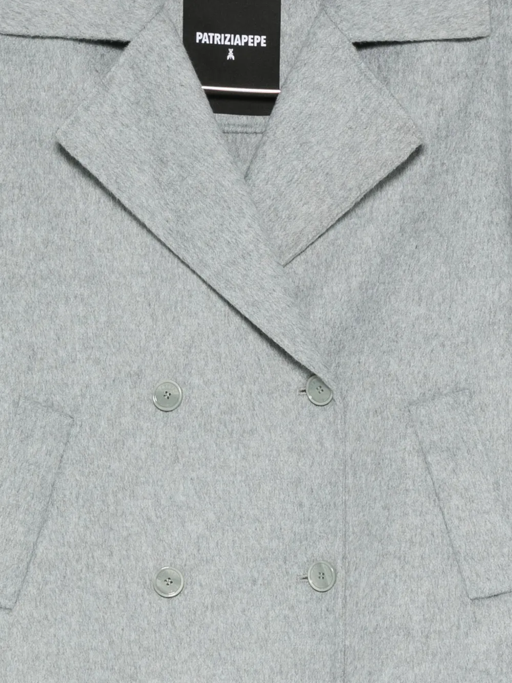 Patrizia Pepe double-breasted long-sleeve jacket Grijs