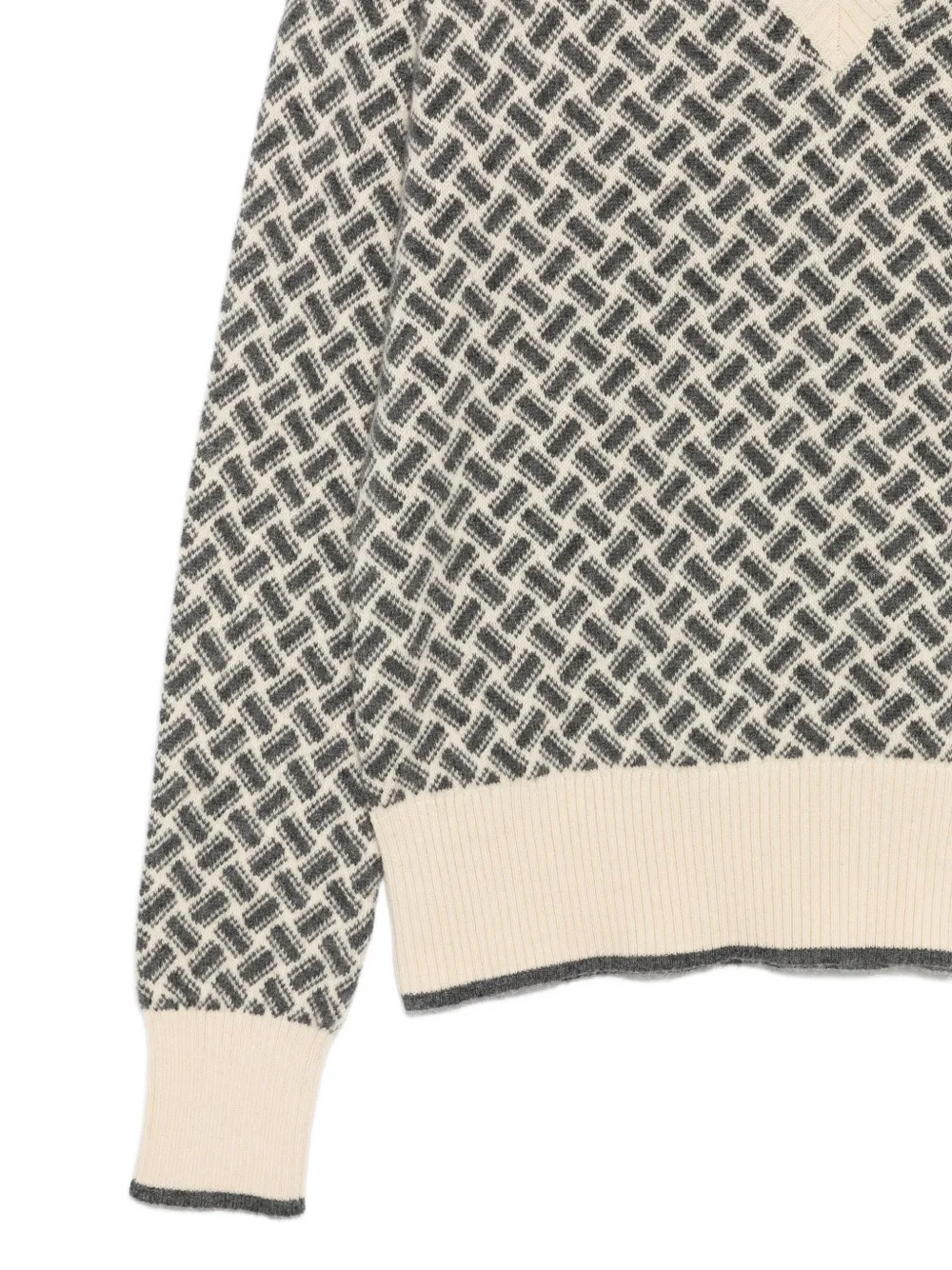 Drumohr V-neck Cashmere Sweater In Neutral