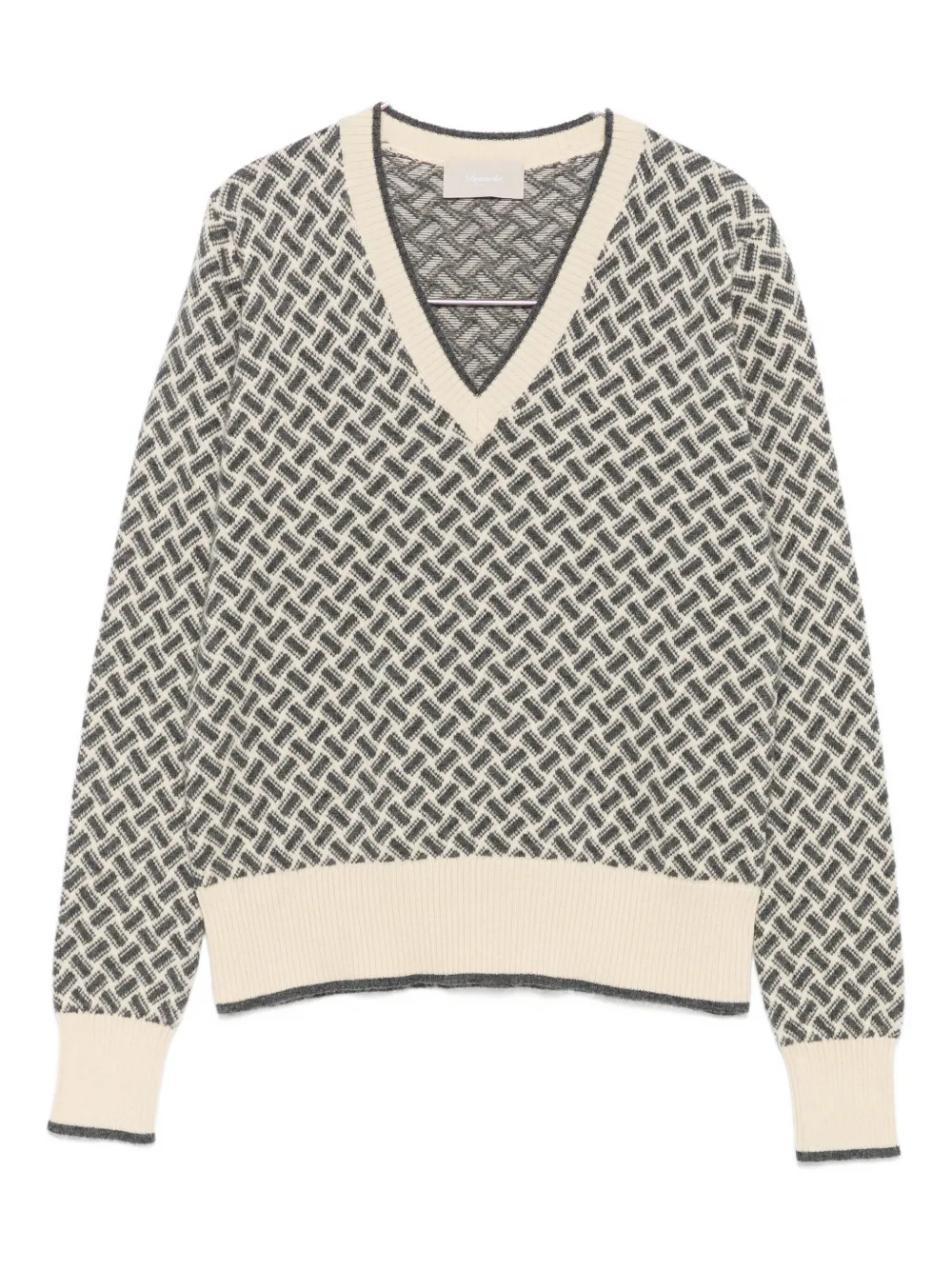Drumohr V-neck Cashmere Sweater In Neutral