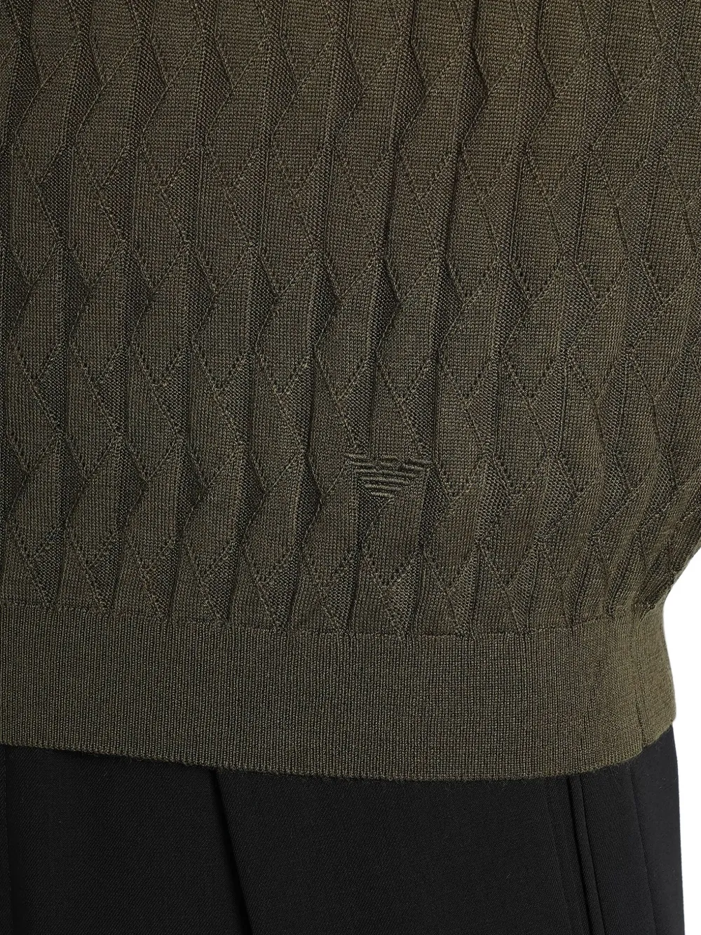 Emporio Armani Poloshirt met textuur Groen