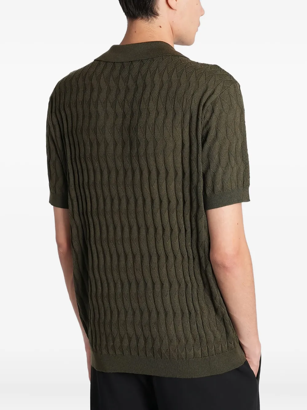 Emporio Armani Poloshirt met textuur Groen