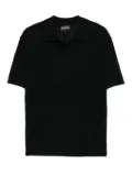 Emporio Armani textured polo shirt - Black