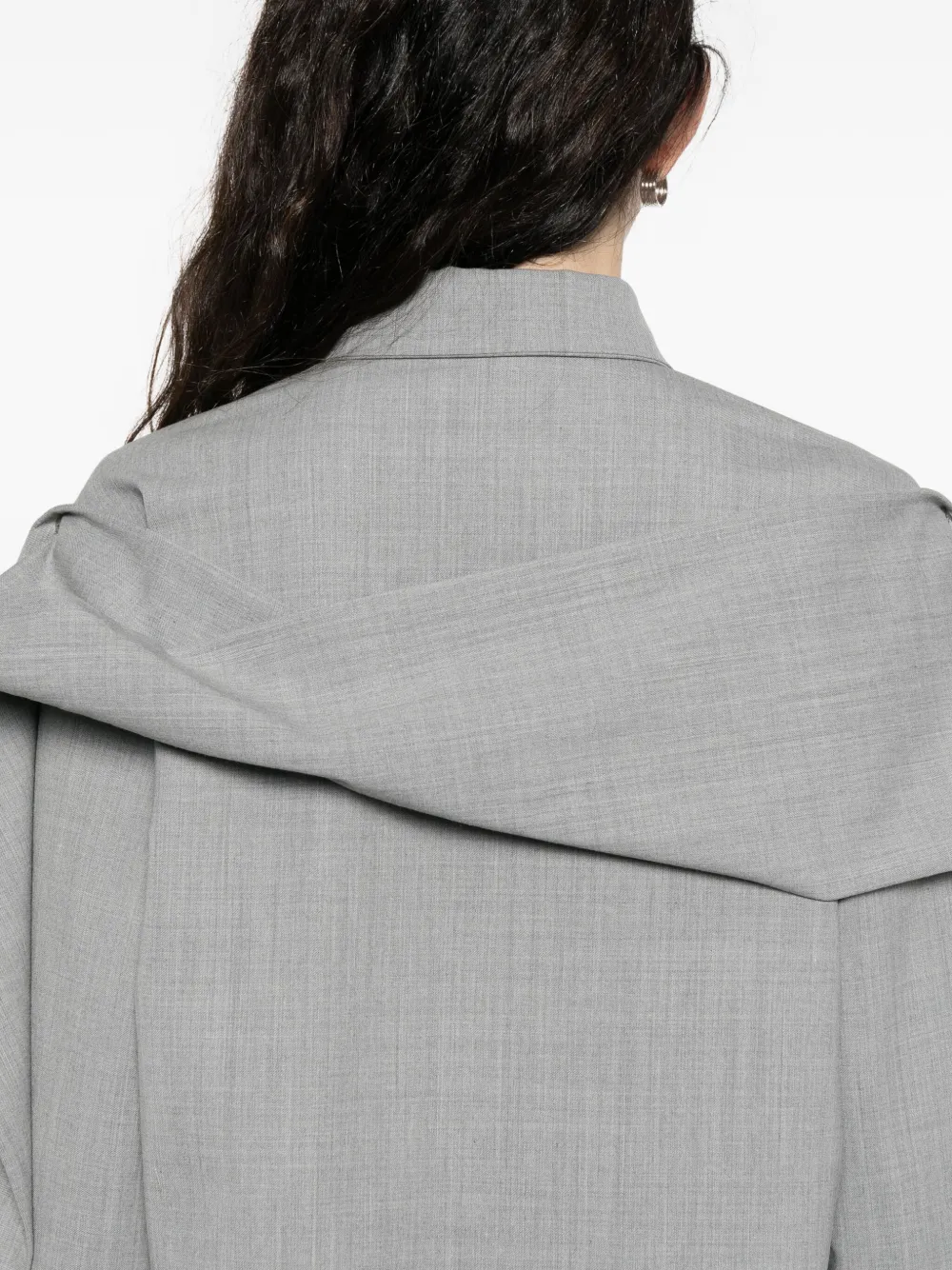 The Latest Sleeve Button-front Shirt In Gray