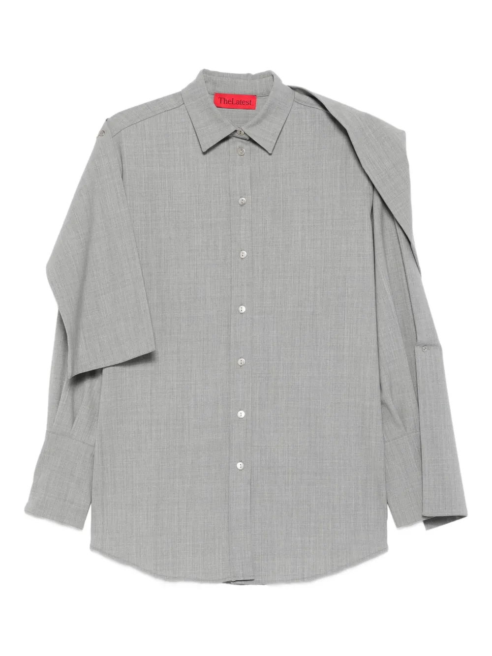 THELATEST sleeve button-front shirt | Grey | Image 1