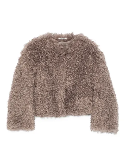 Tagliatore teddy-textured jacket