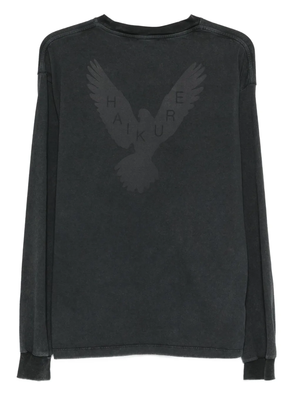 Haikure long-sleeve cotton top - Grijs