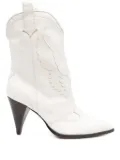Sophia Webster 80mm wing-patch leather boots - White