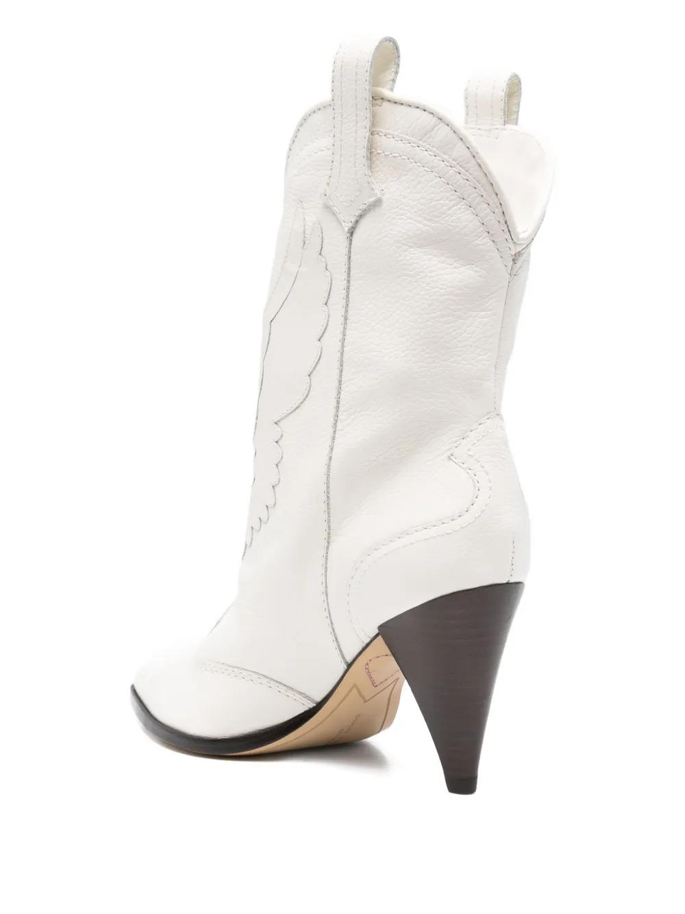Sophia Webster 80mm Wing-patch Leather Boots In White