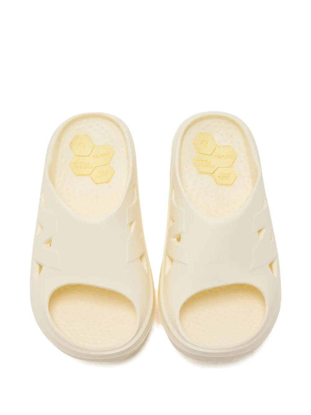 New Balance cut-out platform slides Yellow