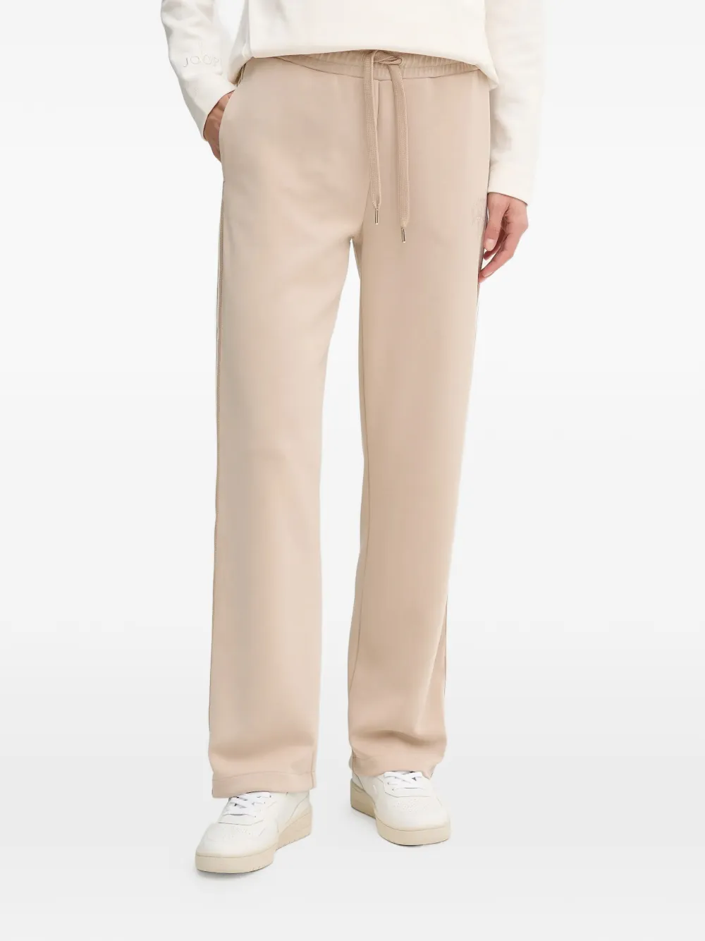 Joop! Tesha stripe-detail track pants - Toni neutri