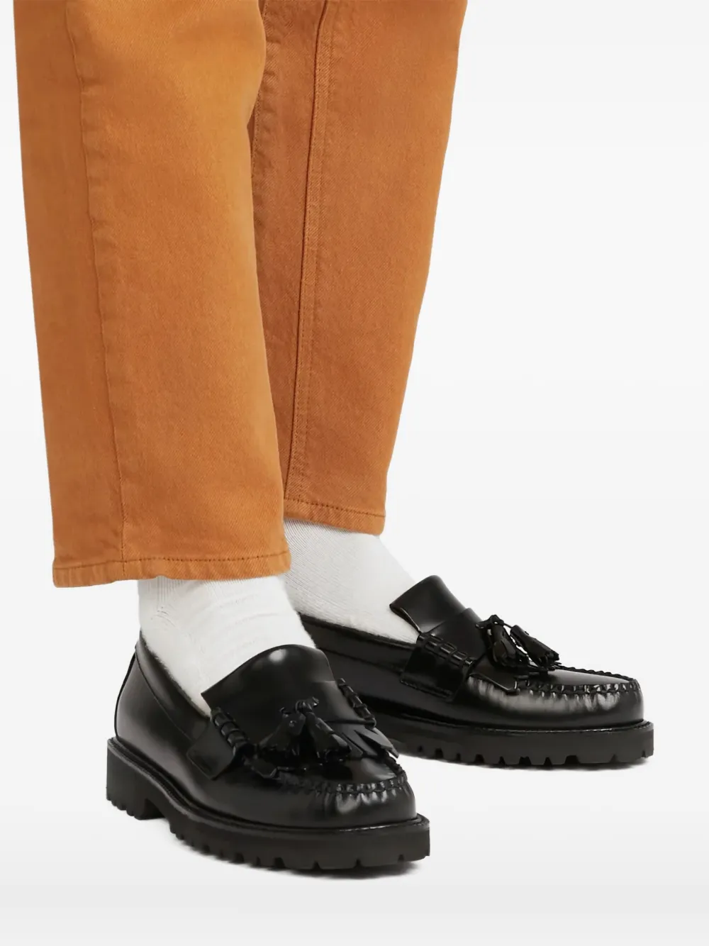 G.H. Bass & Co. Kiltie tassel-embellished platform loafers Black