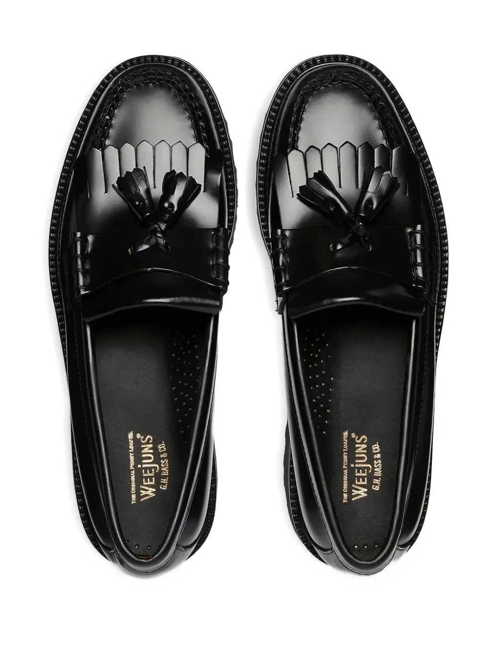 G.H. Bass & Co. Kiltie tassel-embellished platform loafers Black