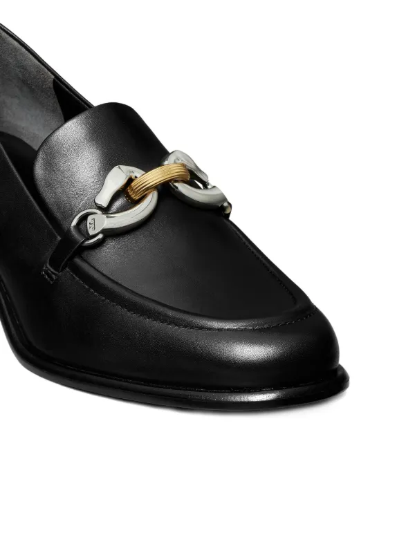 Tory Burch 55mm chain-embellished Heeled Loafers | Black
