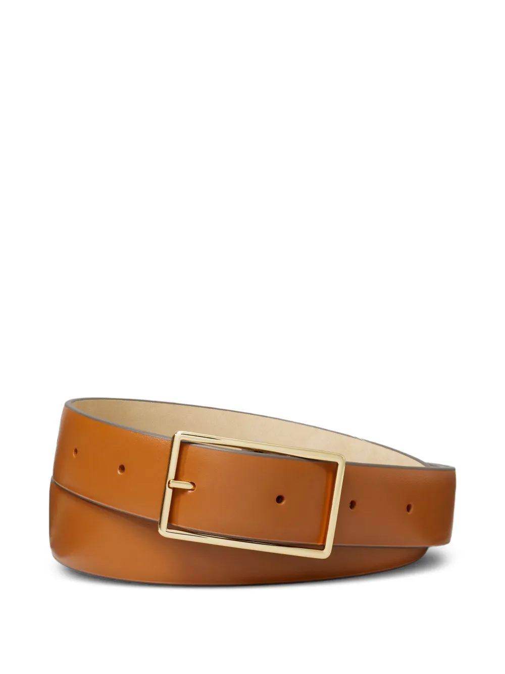 Tory Burch Logo-buckle Leather Belt In Brown
