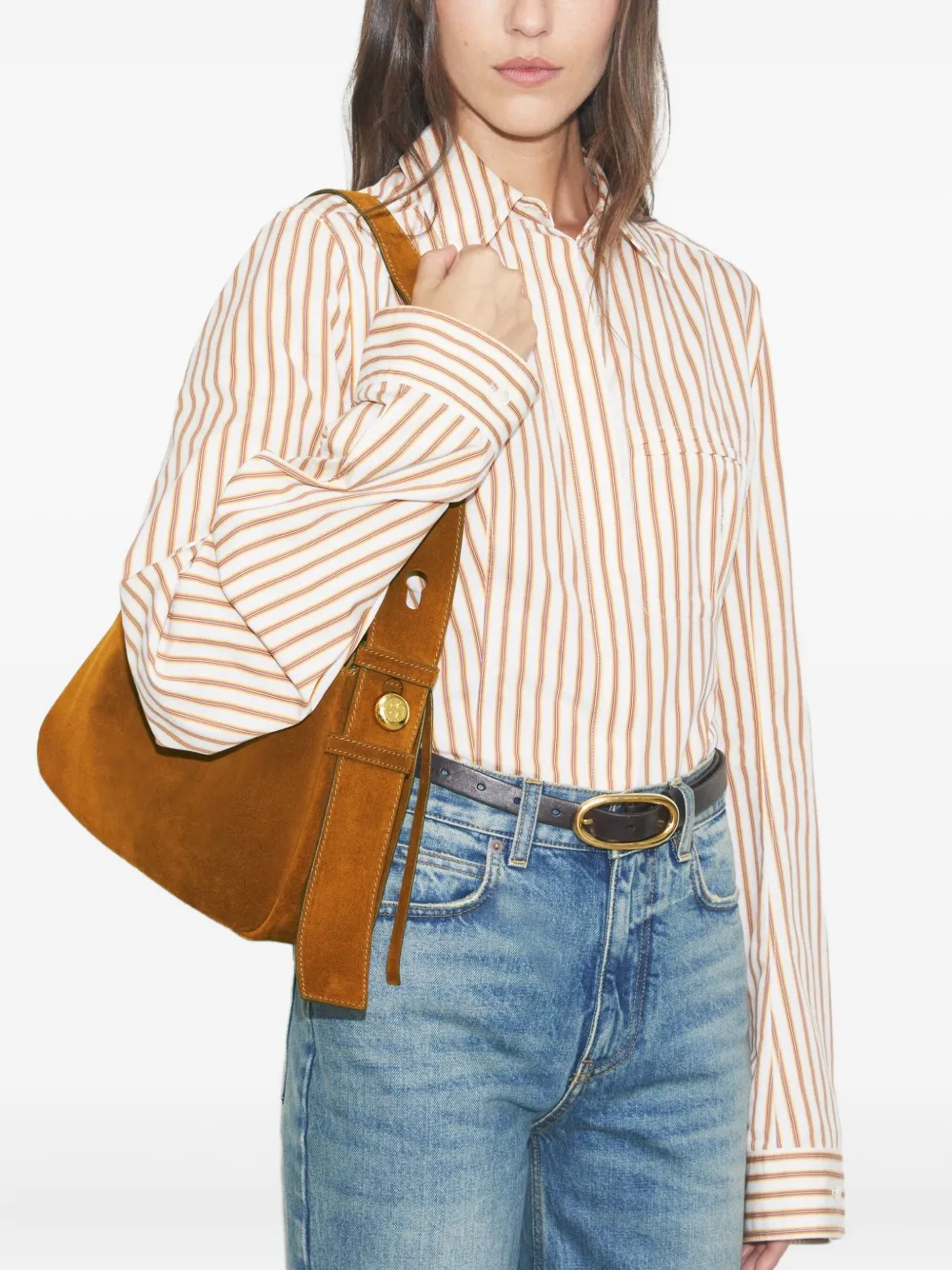 Tory Burch Romy suede shoulder bag - Bruin