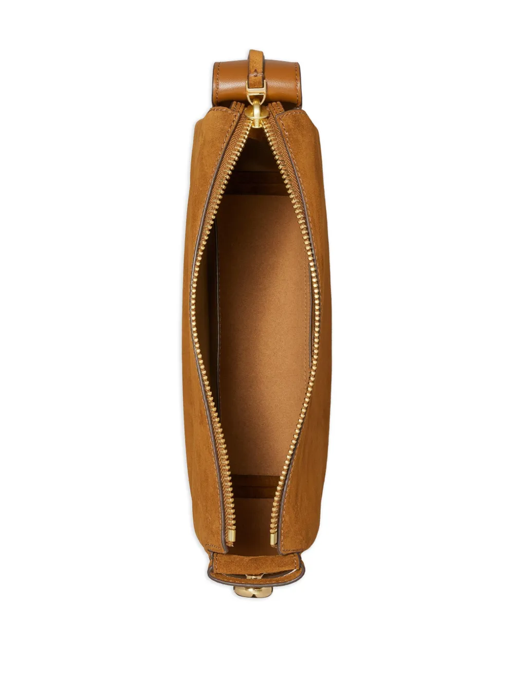 Tory Burch Romy suède schoudertas Bruin