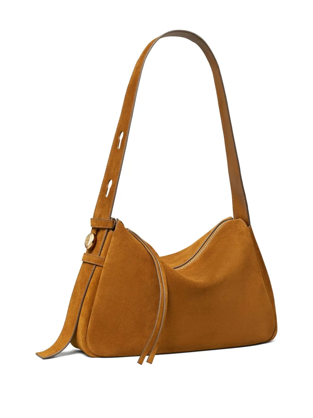 Tory Burch Romy suède schoudertas Bruin