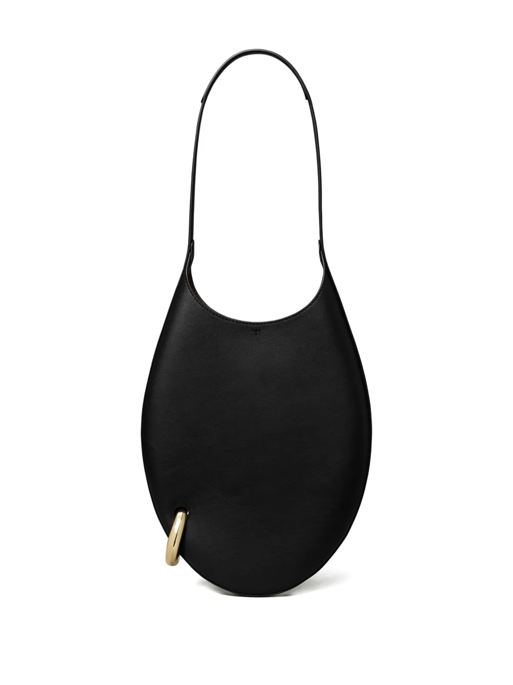 Tory Burch small pierced-detail leather shoulder bag Zwart