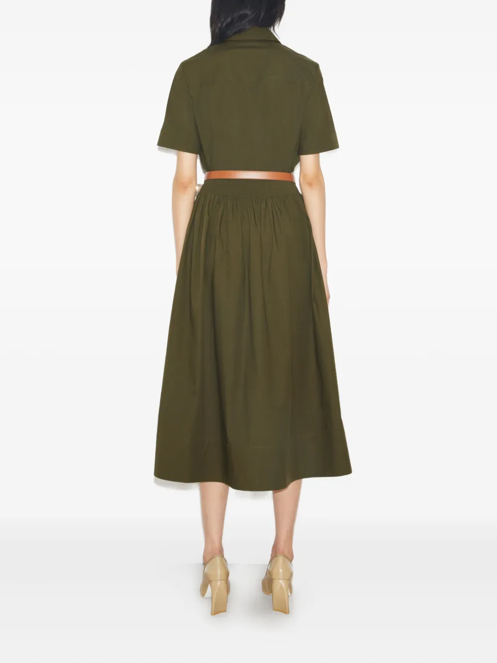 Tory Burch Plooirok met elastische tailleband Groen
