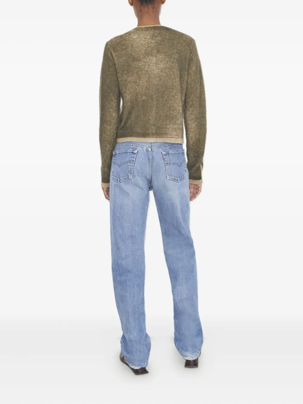 Tory Burch Round-neck Cardigan In Green