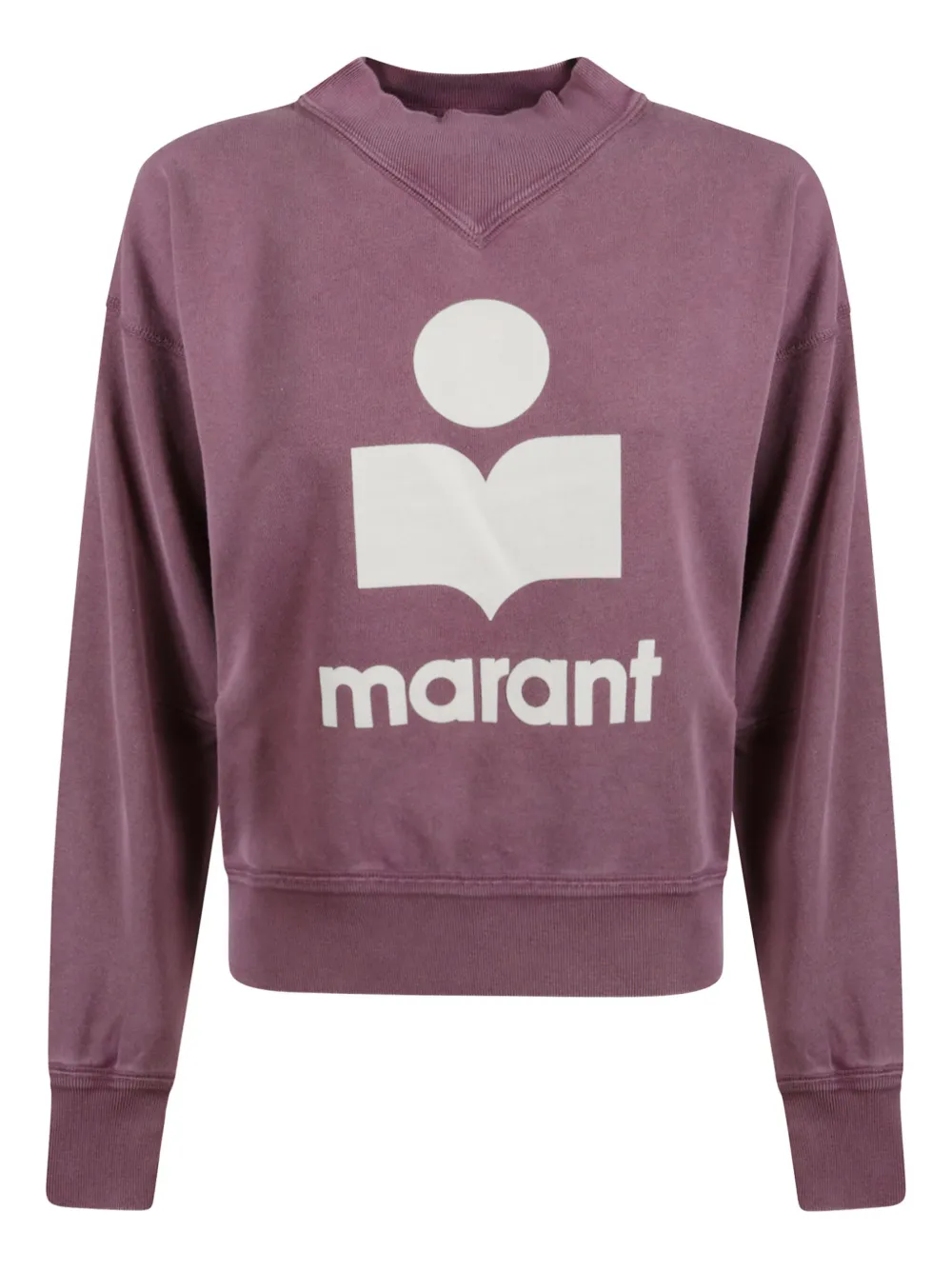 Isabel Marant Étoile Logo-print Long-sleeve Sweatshirt In Purple
