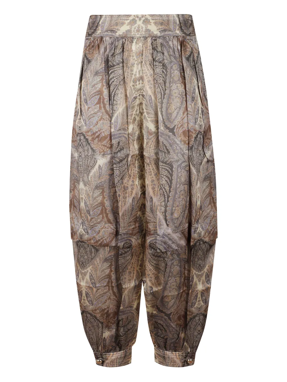 ZIMMERMANN Hypnotic paisley-pattern trousers | Brown | Image 1