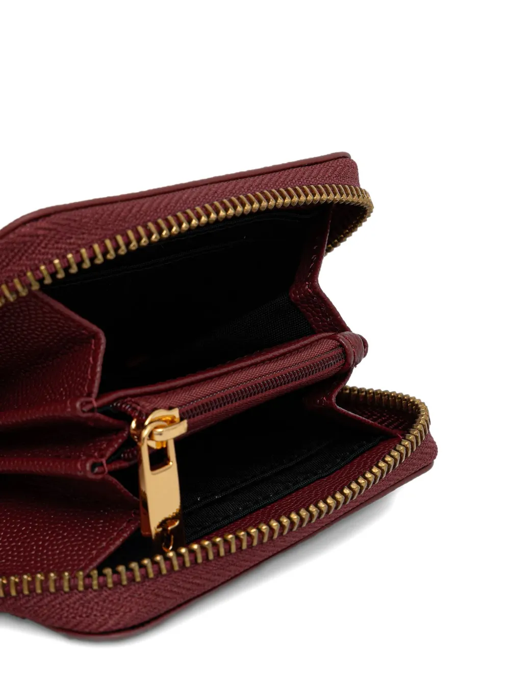 Trussardi Zip-around Leather Wallet In Red