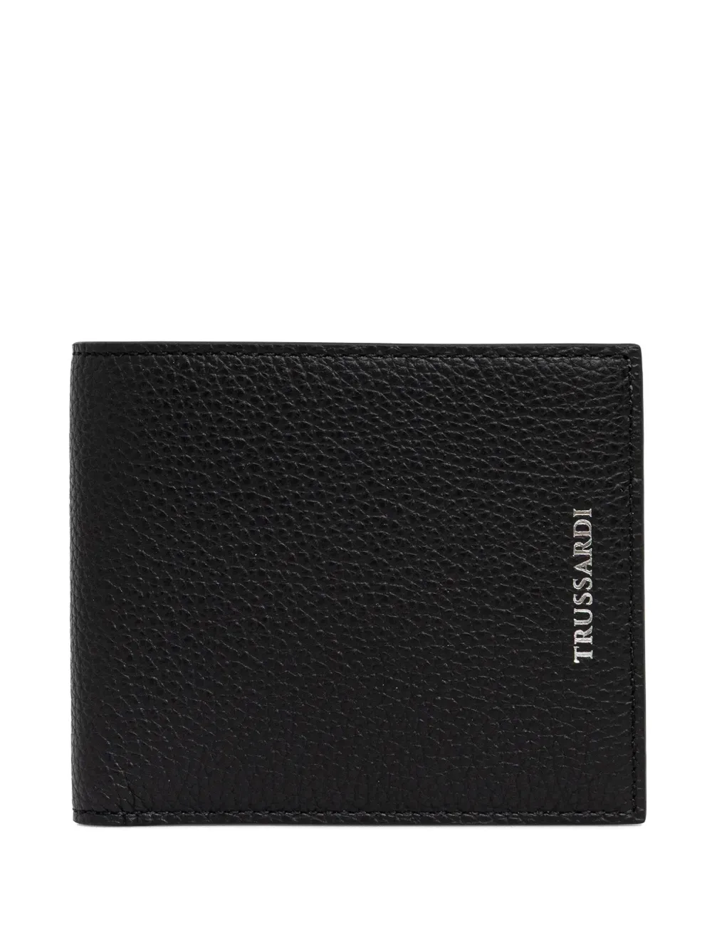 Trussardi Cartera leren portemonnee met logo Zwart