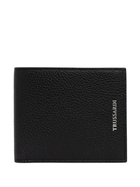 Trussardi Cartera leather logo bi-fold wallet