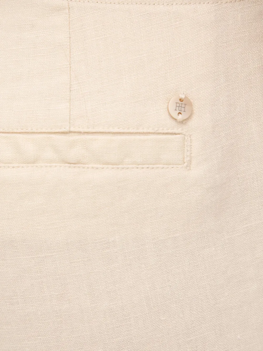 Pedro Del Hierro Cropped Linen Trousers In Neutral