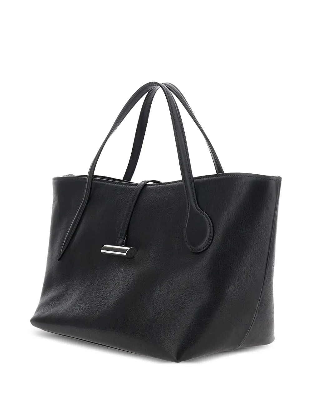 Little Liffner Penne shopper met zilverkleurig materiaal Zwart