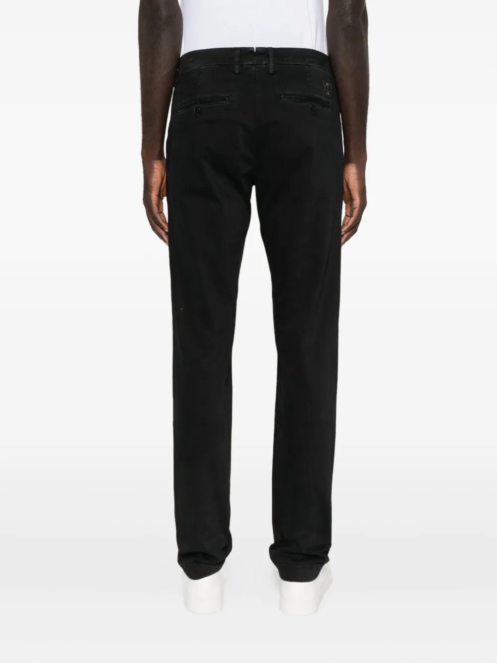 Jacob Cohen Button-fly Cotton Trousers In Black