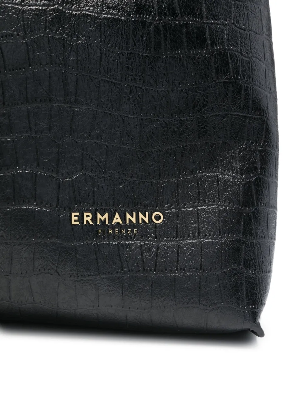 Ermanno Firenze Coco Print Hobo Tote Bag In Black