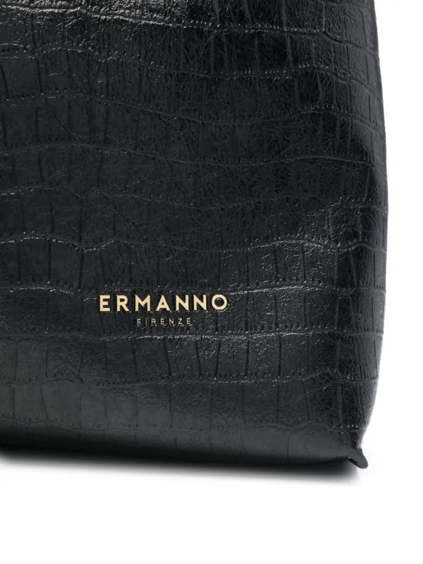 ERMANNO FIRENZE Tote Hobo Con Estampado Coco Negro FARFETCH CO