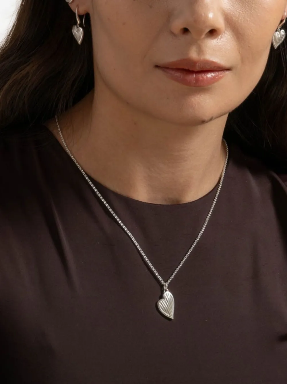 DOWER AND HALL heart-pendant necklace - Zilver