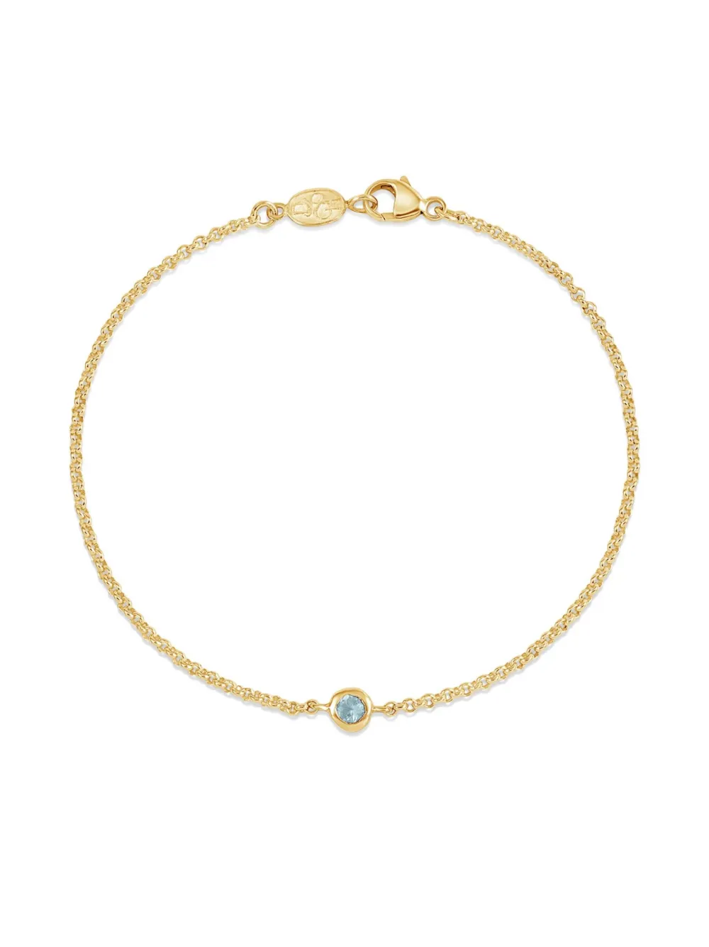 DOWER AND HALL single-aquamarine dewdrop chain bracelet | Gold | Image 1