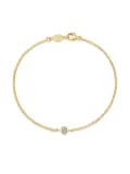 DOWER AND HALL single-aquamarine dewdrop chain bracelet - Gold