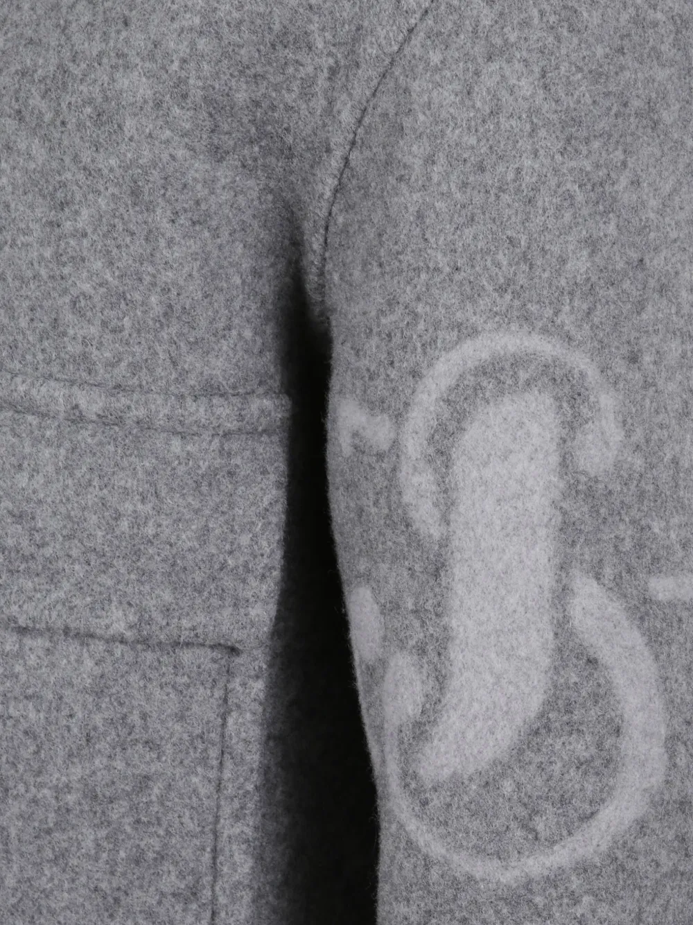 Jil Sander Jack met borstzak en monogram Grijs