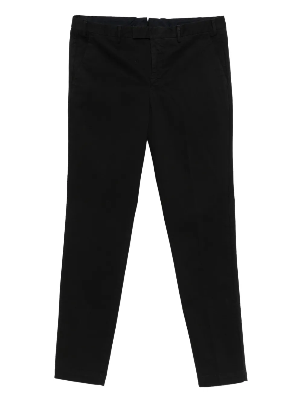 Pt Torino Cotton Straight-leg Trousers In Black