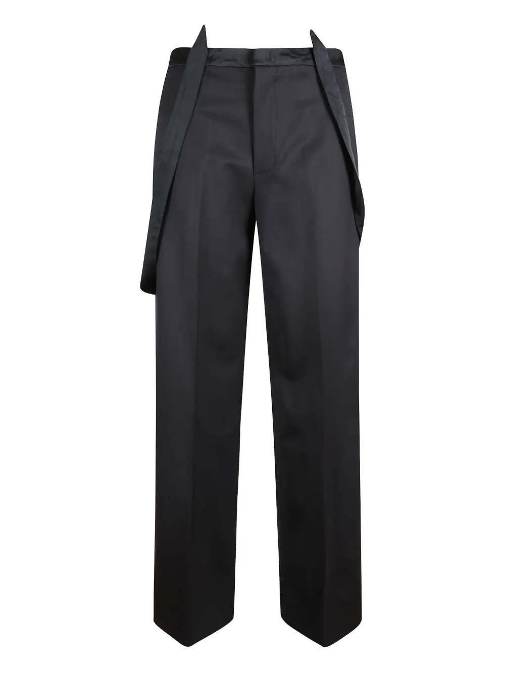 Dondup Suspenders-detail Trousers In Blue