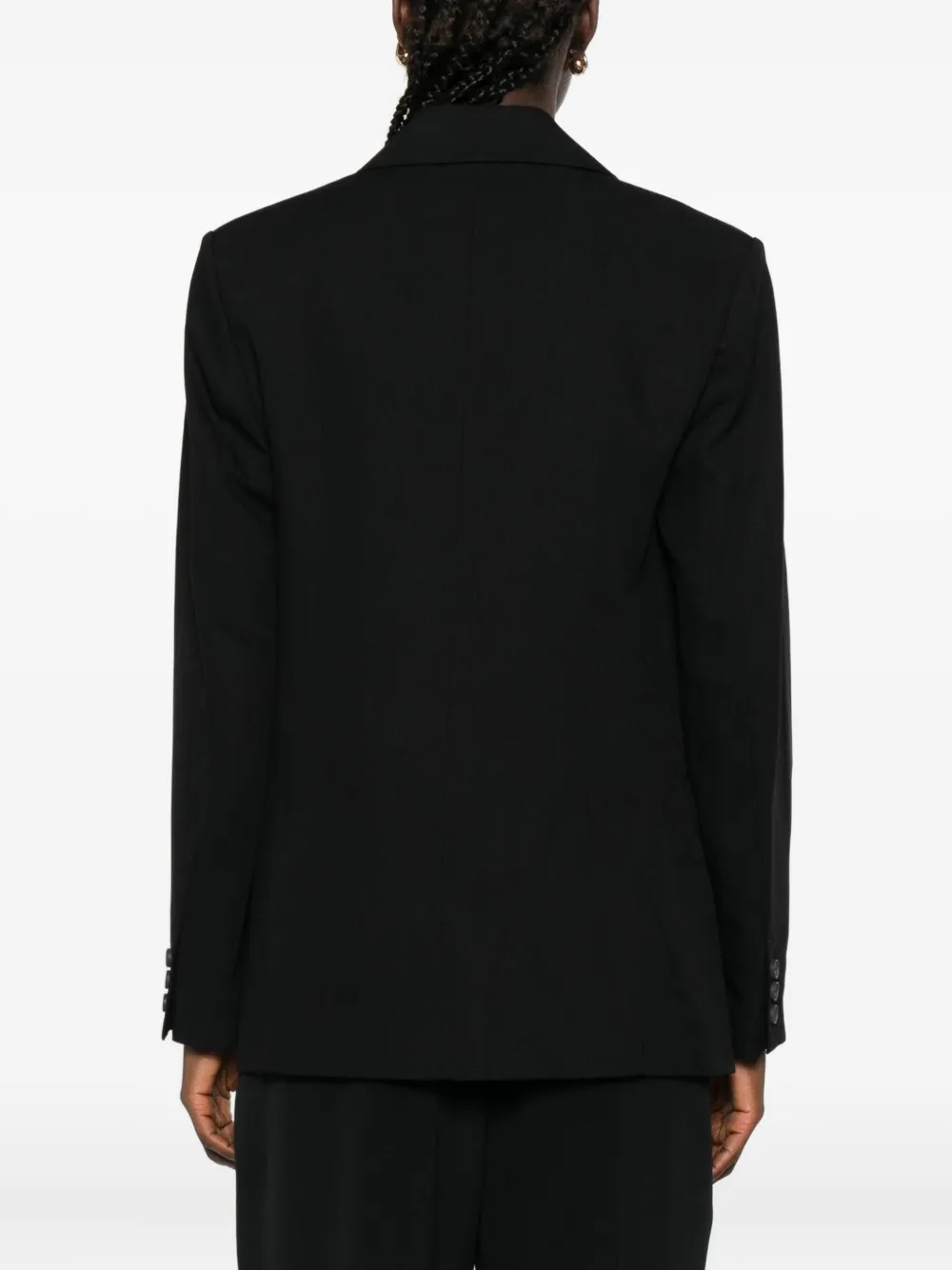 Vince button-fastening cotton jacket Zwart