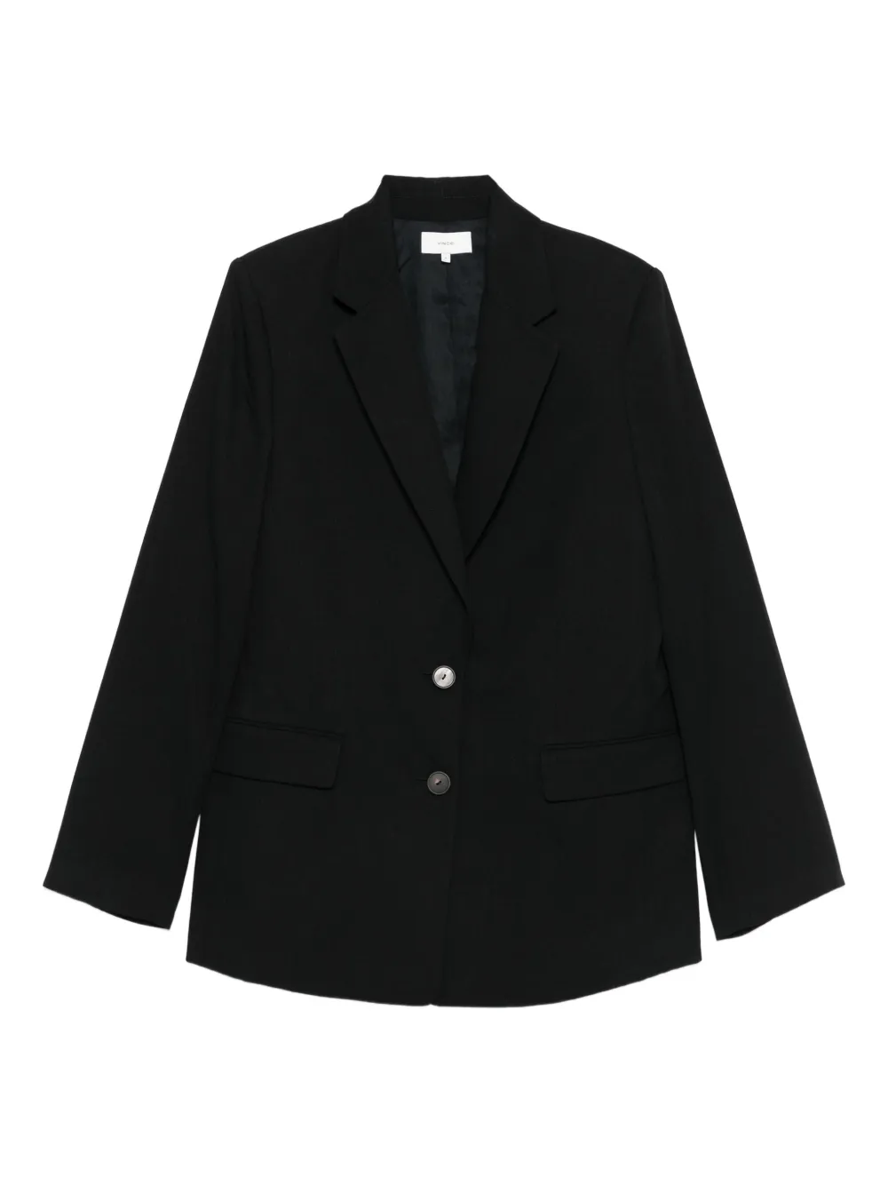 Vince button-fastening cotton jacket Zwart