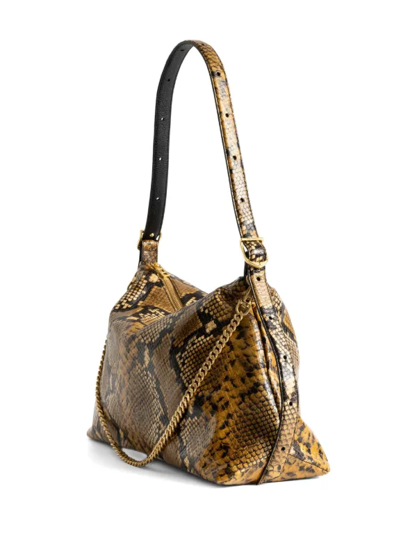 Zadig&Voltaire Jim Wild python-effect Shoulder Bag | Brown | FARFETCH