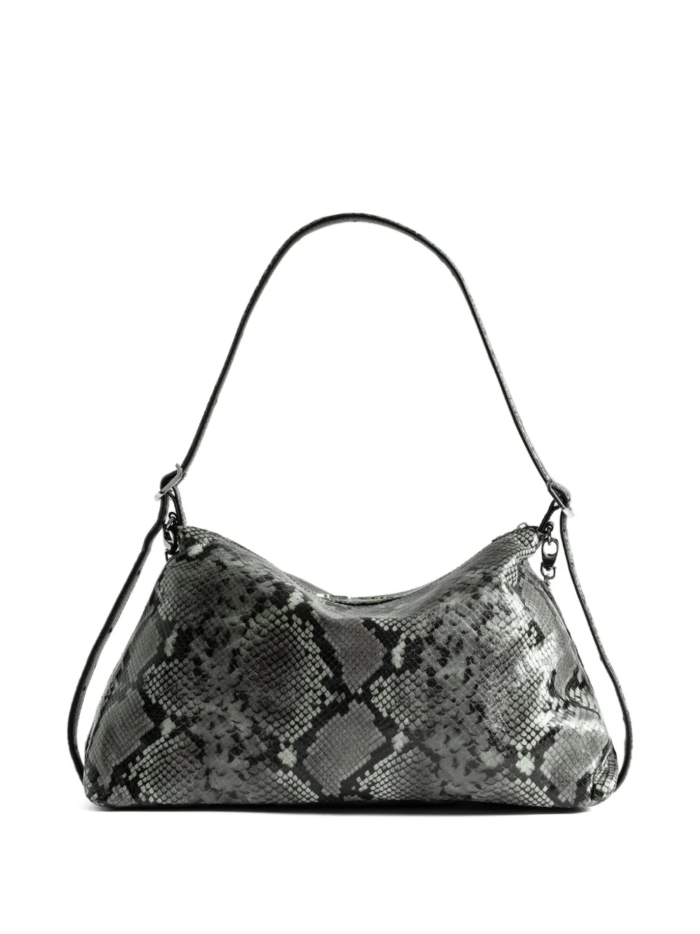 Zadig&Voltaire Jim Wild schoudertas met python-effect - Grijs