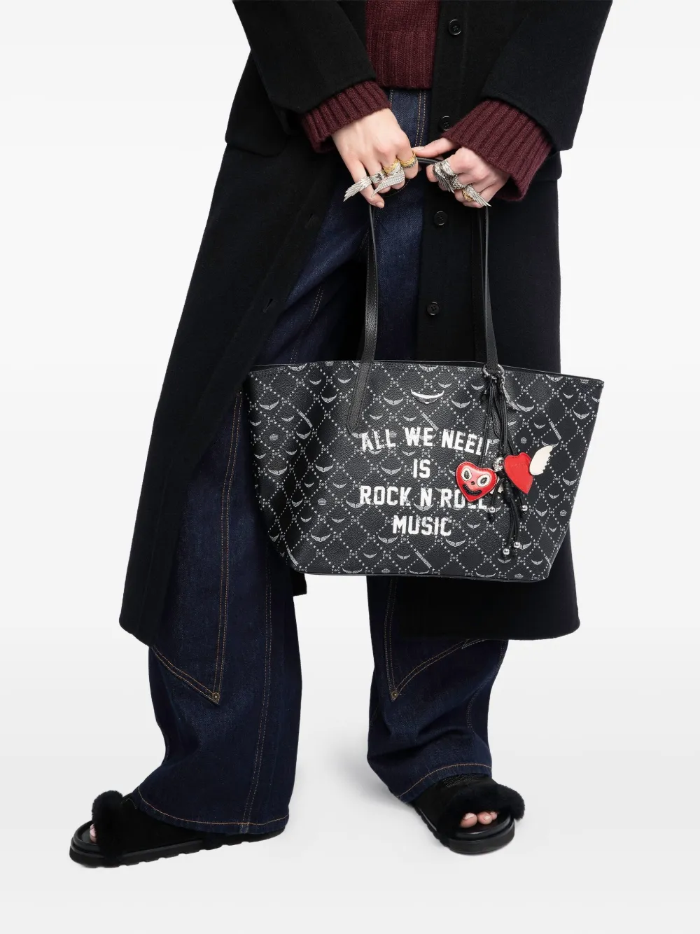 Zadig&Voltaire Z Monogram Rock-n-Roll shopper - Zwart