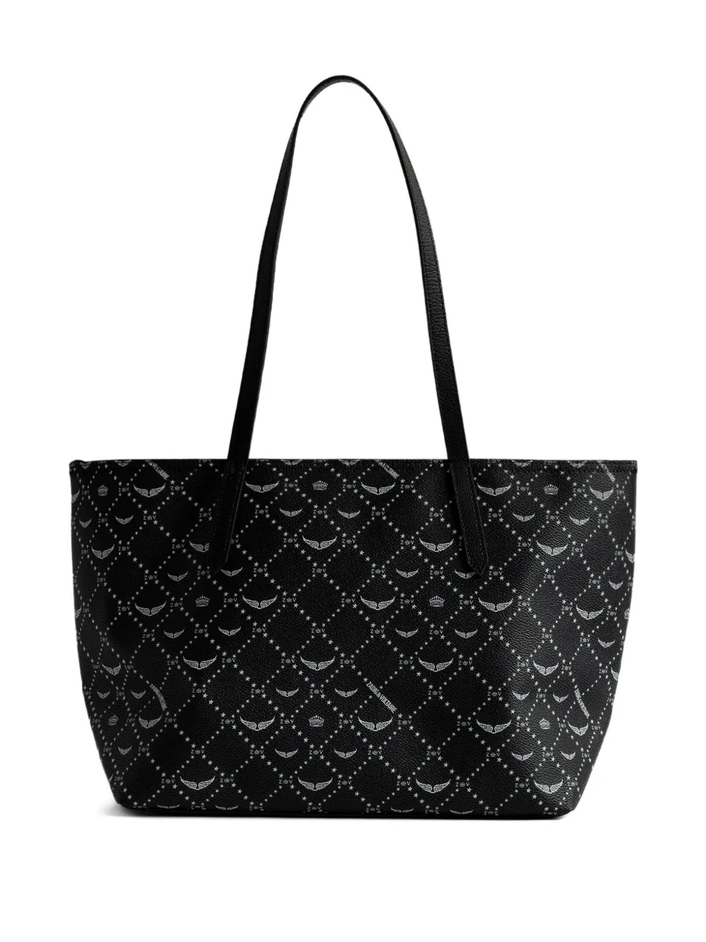 Zadig & Voltaire Z Monogram Rock-n-roll Tote Bag In Black