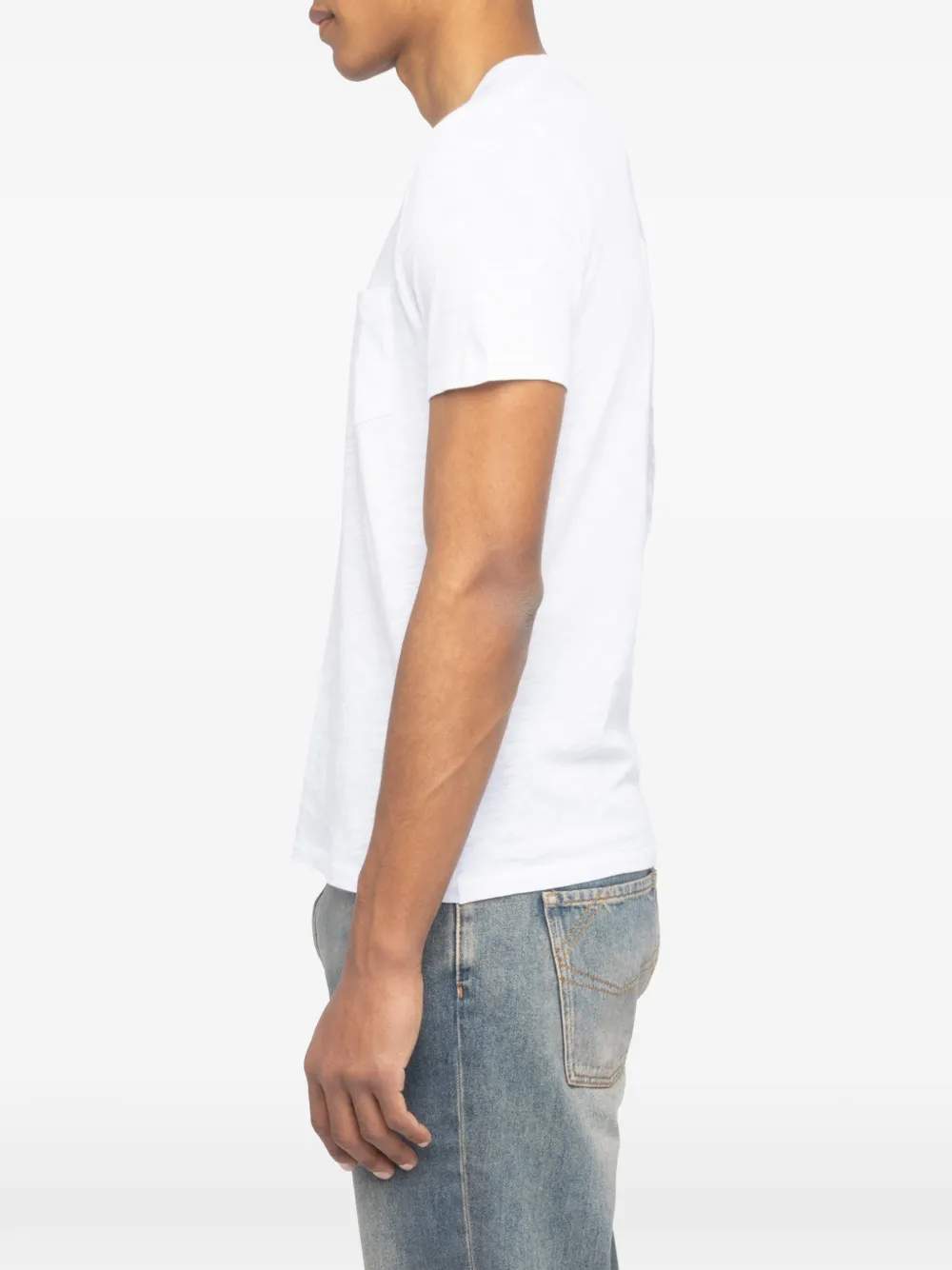 Zadig&Voltaire Stockholm T-shirt met borstzak Wit