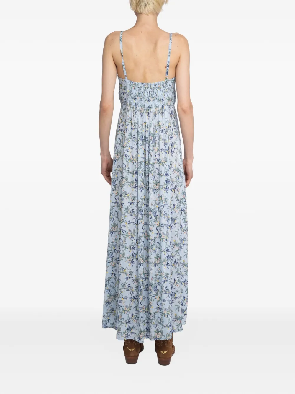 Zadig&Voltaire Maxi-jurk met bloemenprint Blauw