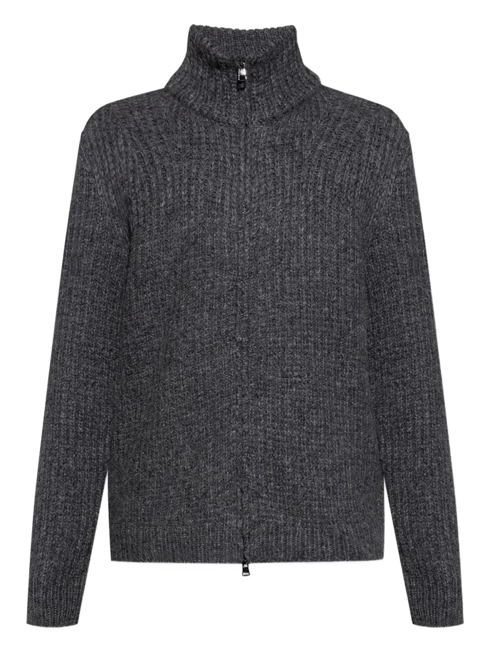 Moncler zip-up ribbed cardigan | Grey | Image 1